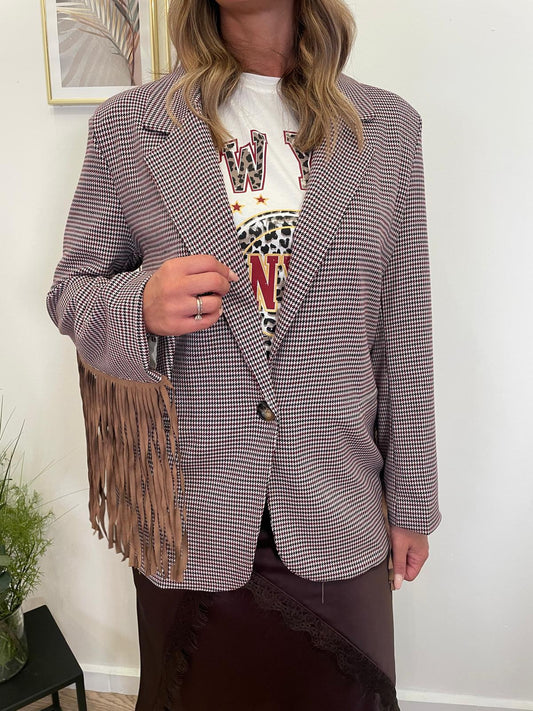 Blazer check frange