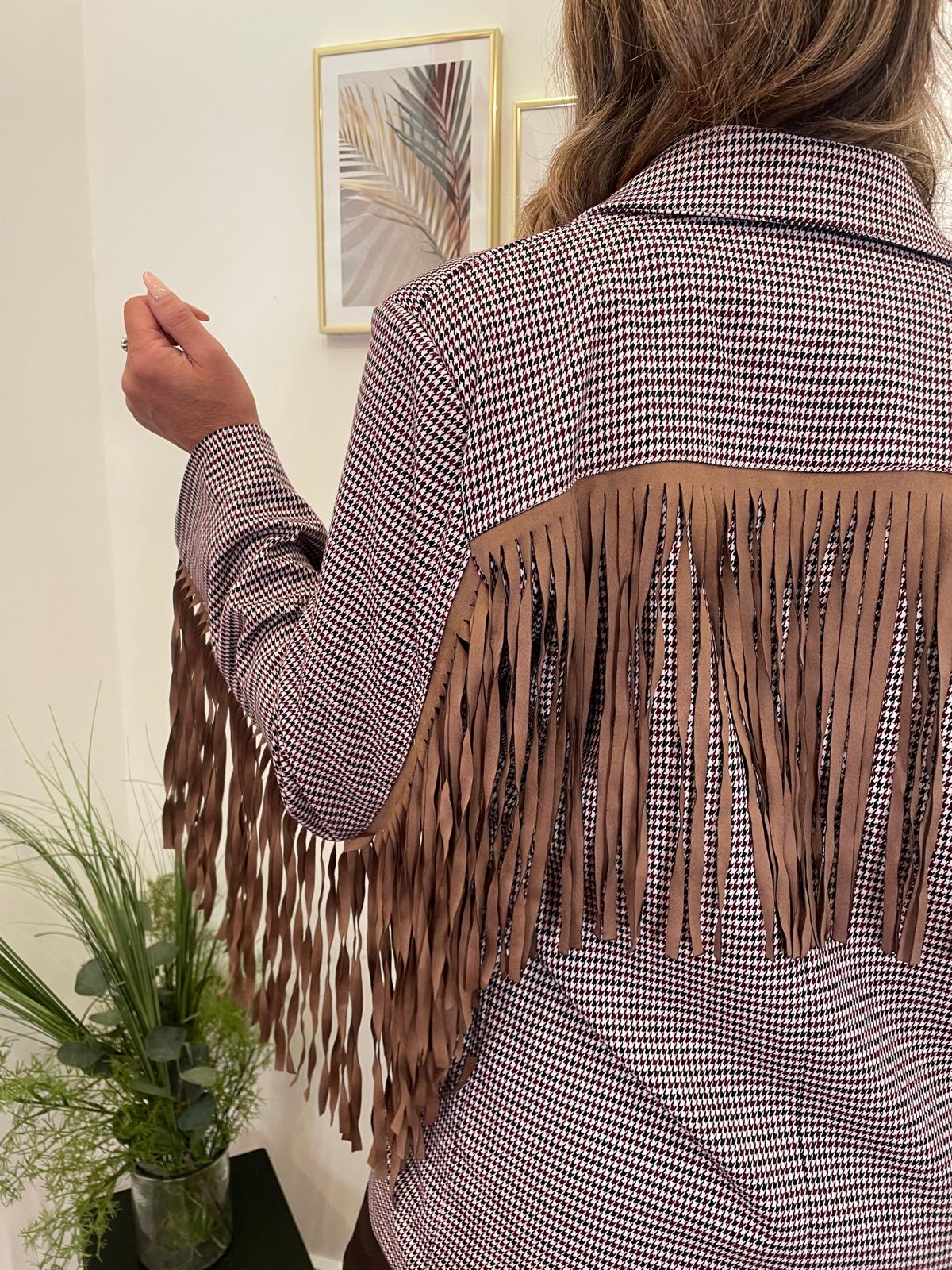 Blazer check frange