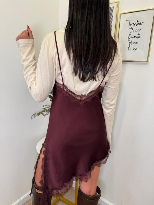 Abito lingerie bordeaux