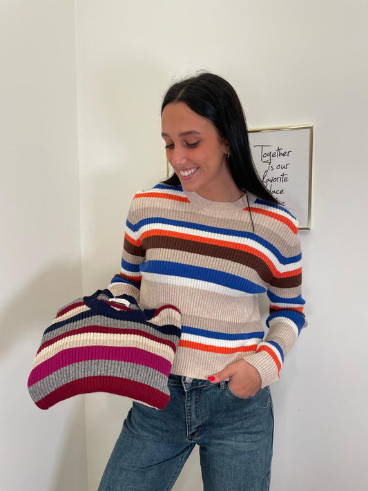 Pull righe multicolor