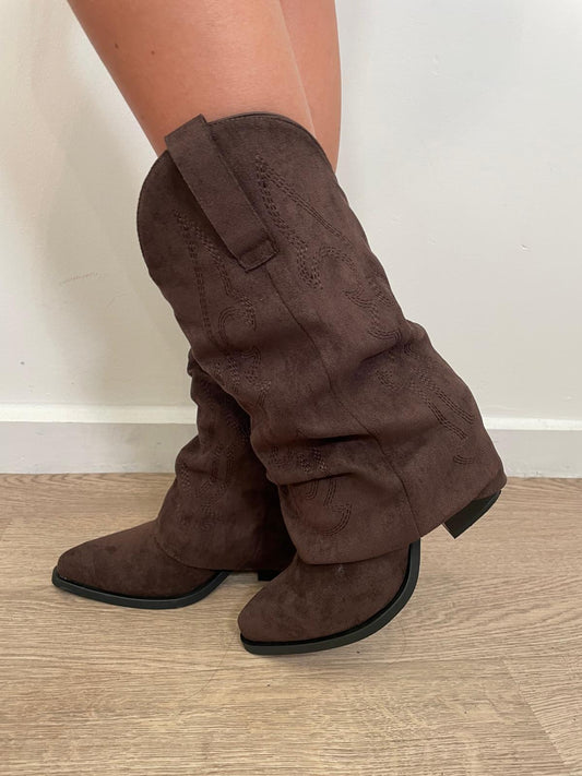 Texano camoscio cioccolato