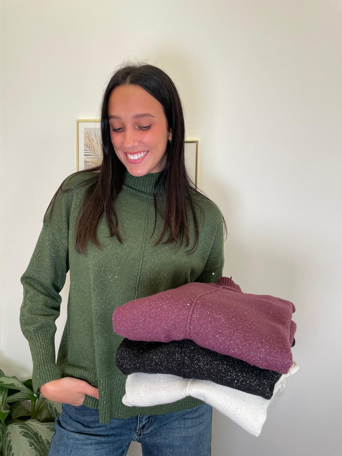 Pullover over lurex - 4 colori