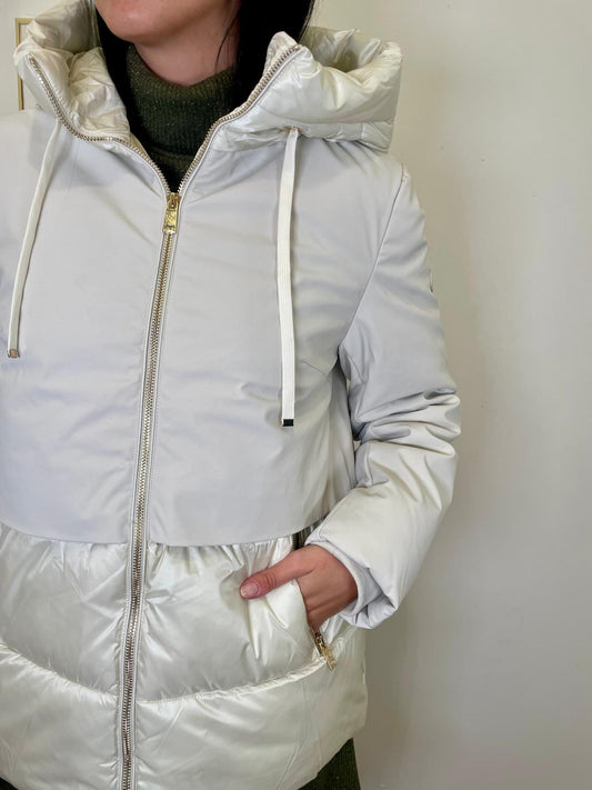 Piumino doublè panna