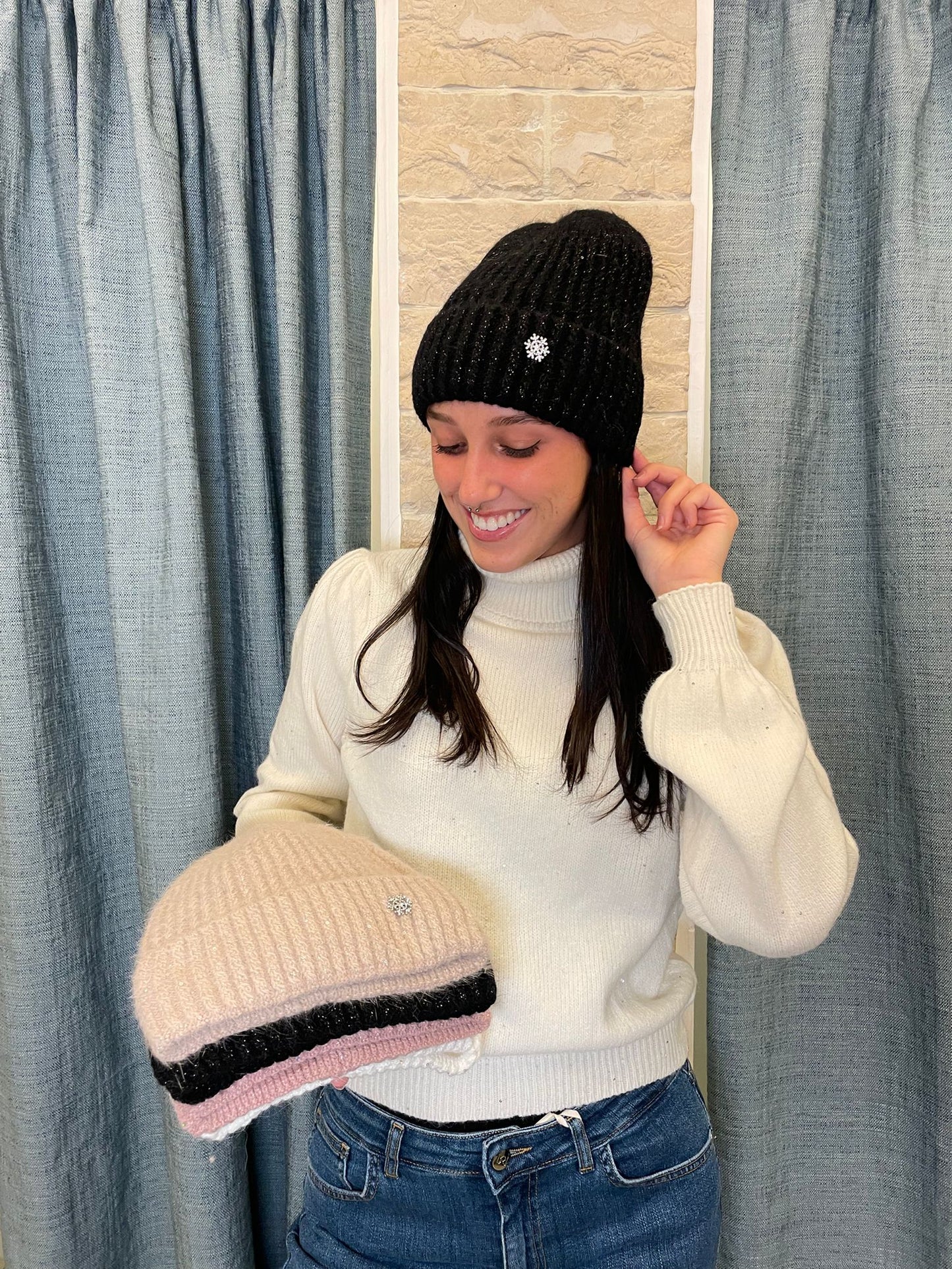 Cappello cuffia fiocco di neve