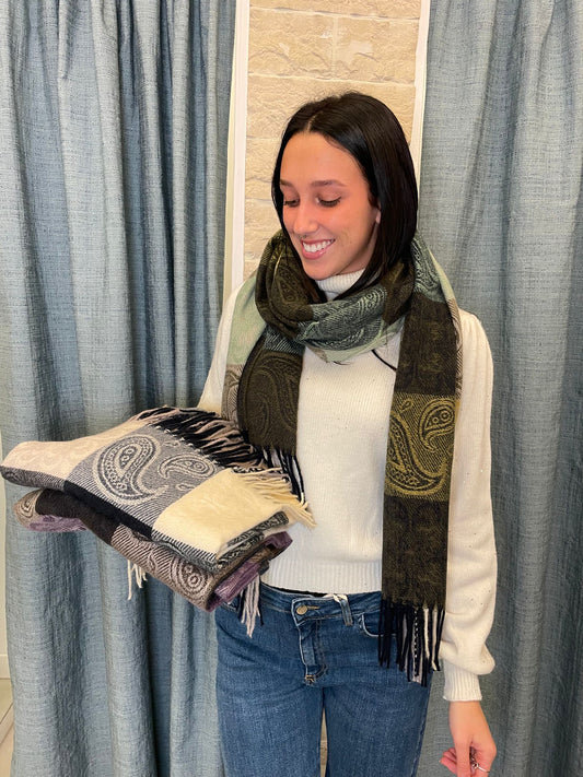 Sciarpa viscosa a quadri