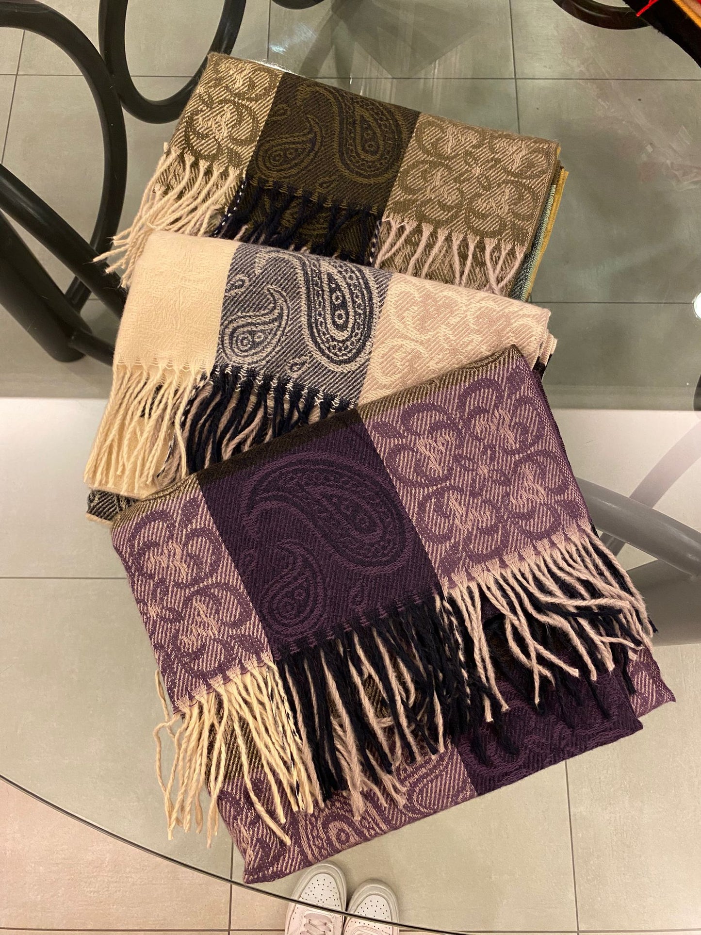 Sciarpa viscosa a quadri