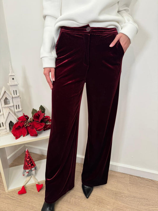 Pantalone velluto liscio