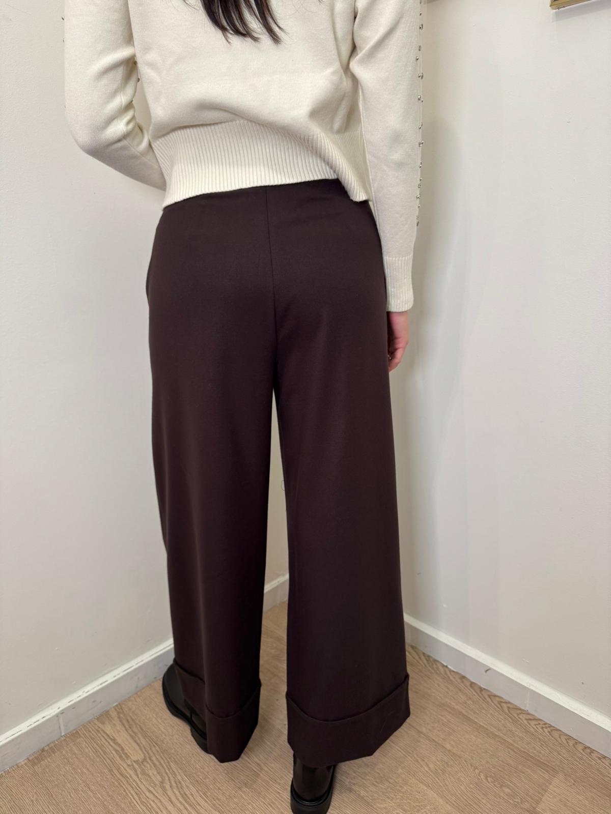 Pantalone risvolto moro