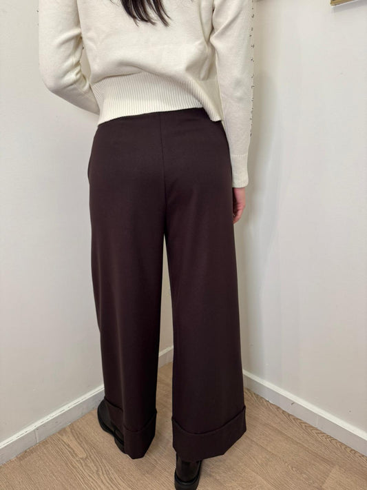 Pantalone risvolto moro