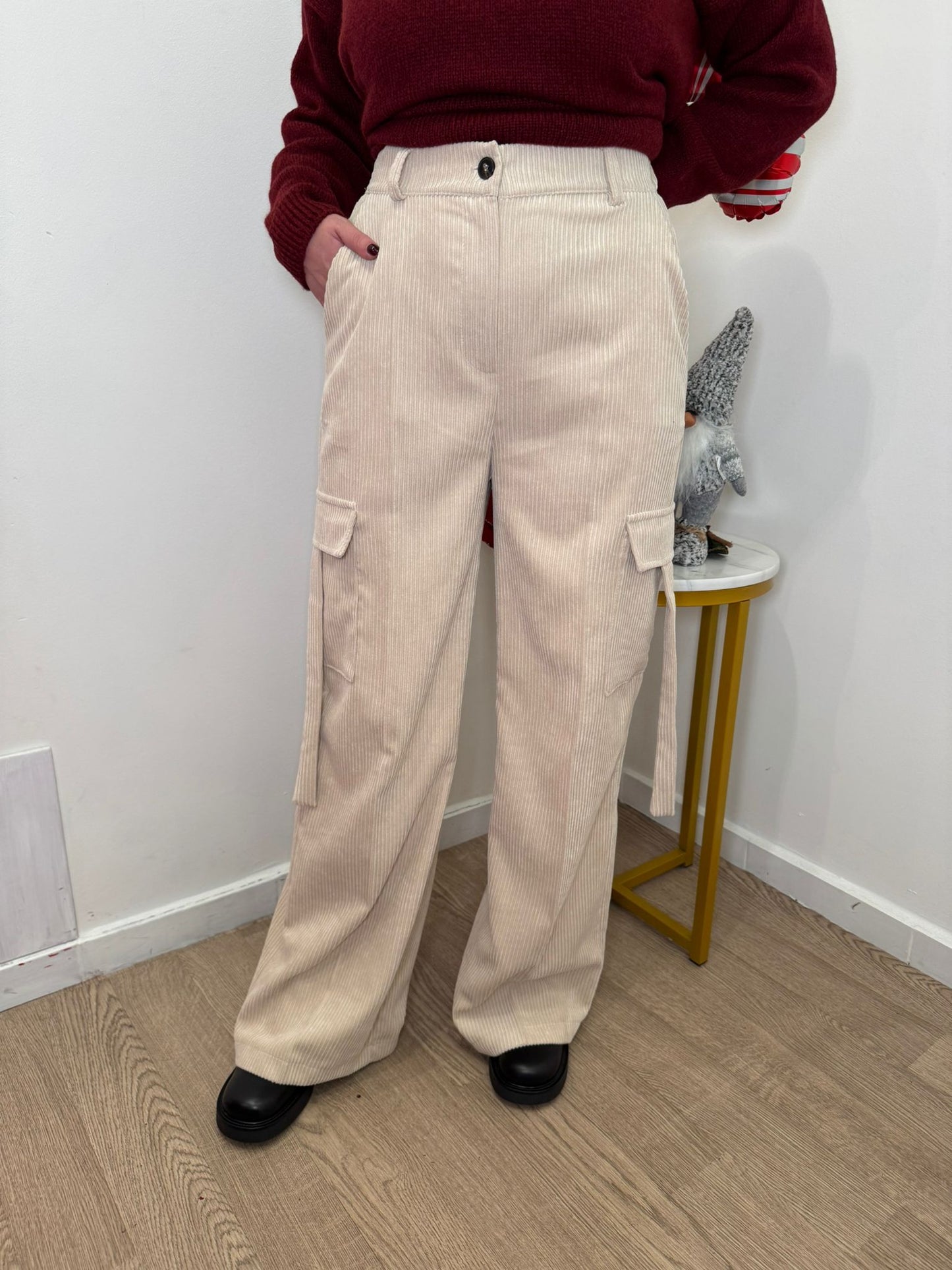 Pantalone tasconato velluto