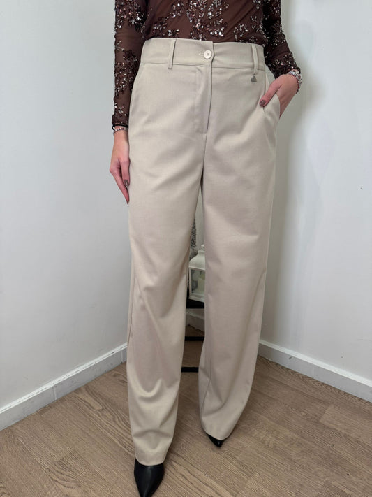 Pantalone dritto panna