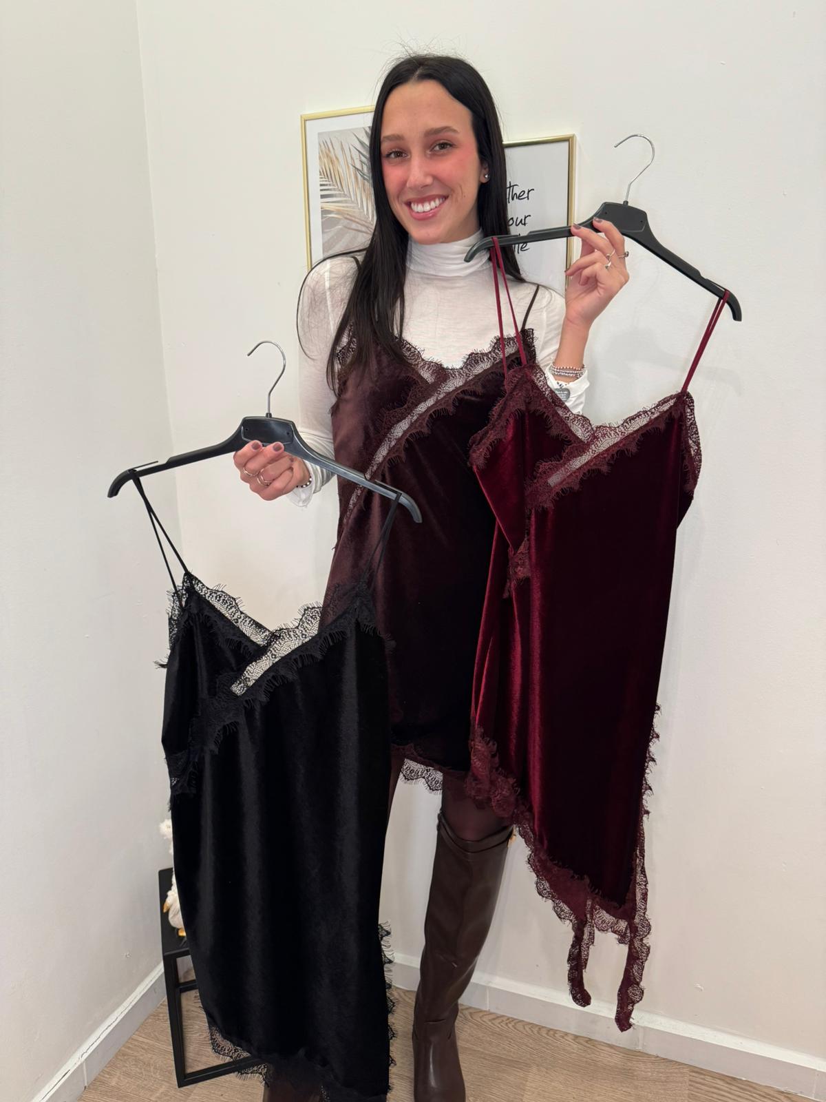 Abito lingerie velluto