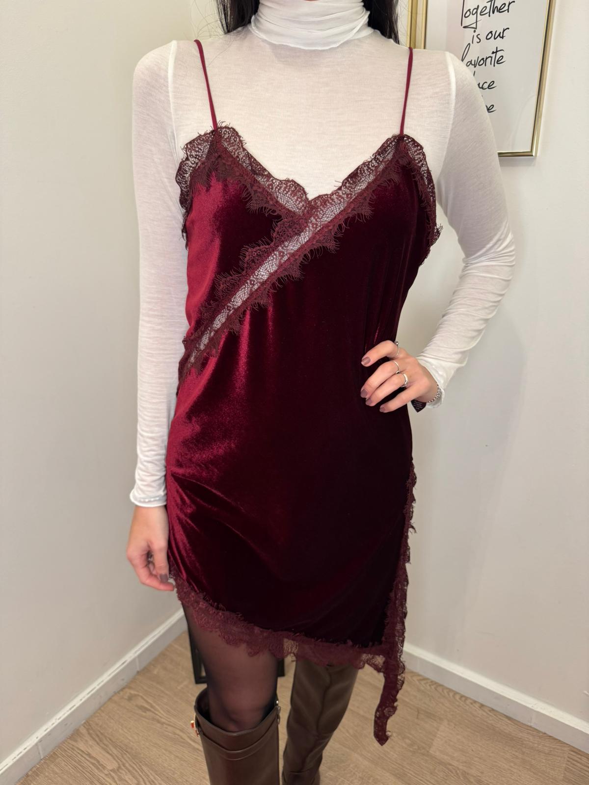 Abito lingerie velluto