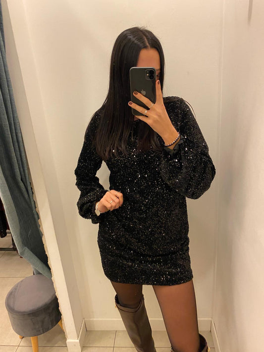Abitino paillettes nero