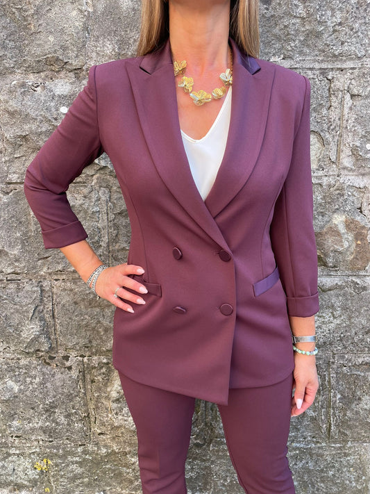Giacca tailleur borgogna