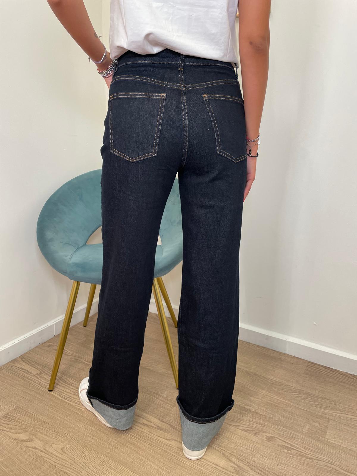 Jeans risvolto alto