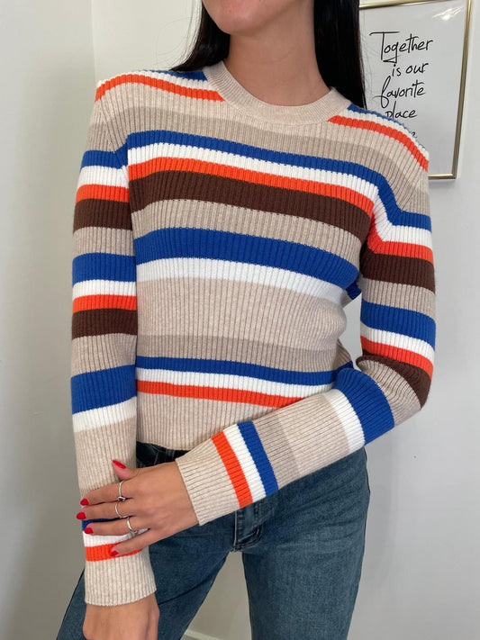 Pull righe multicolor