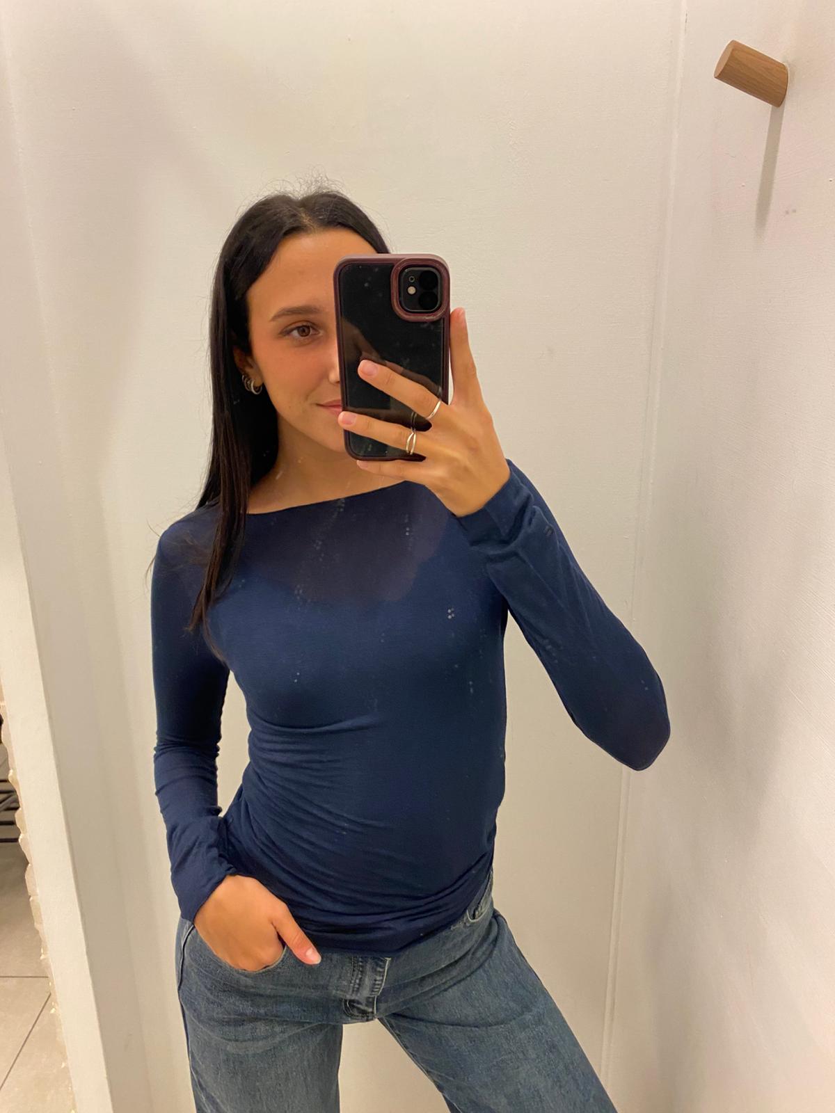 Maglia scollo barchetta cashmere