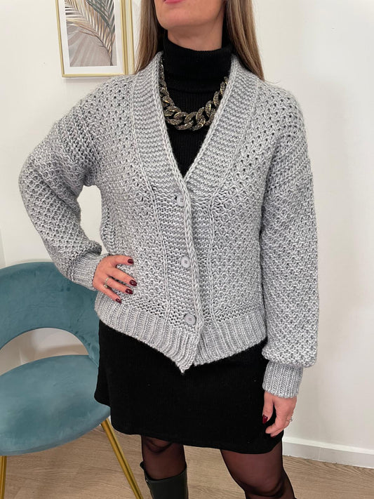 Cardigan crochet over