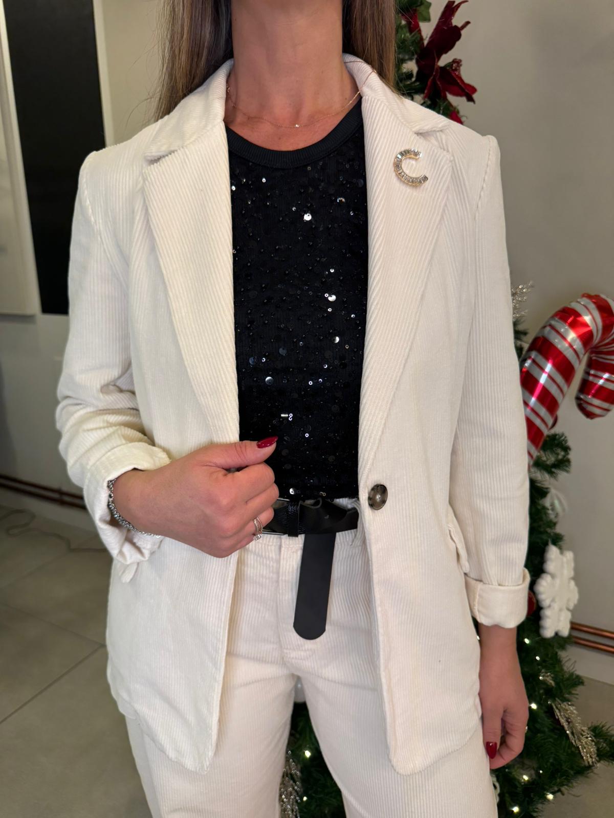 Blazer velluto costine