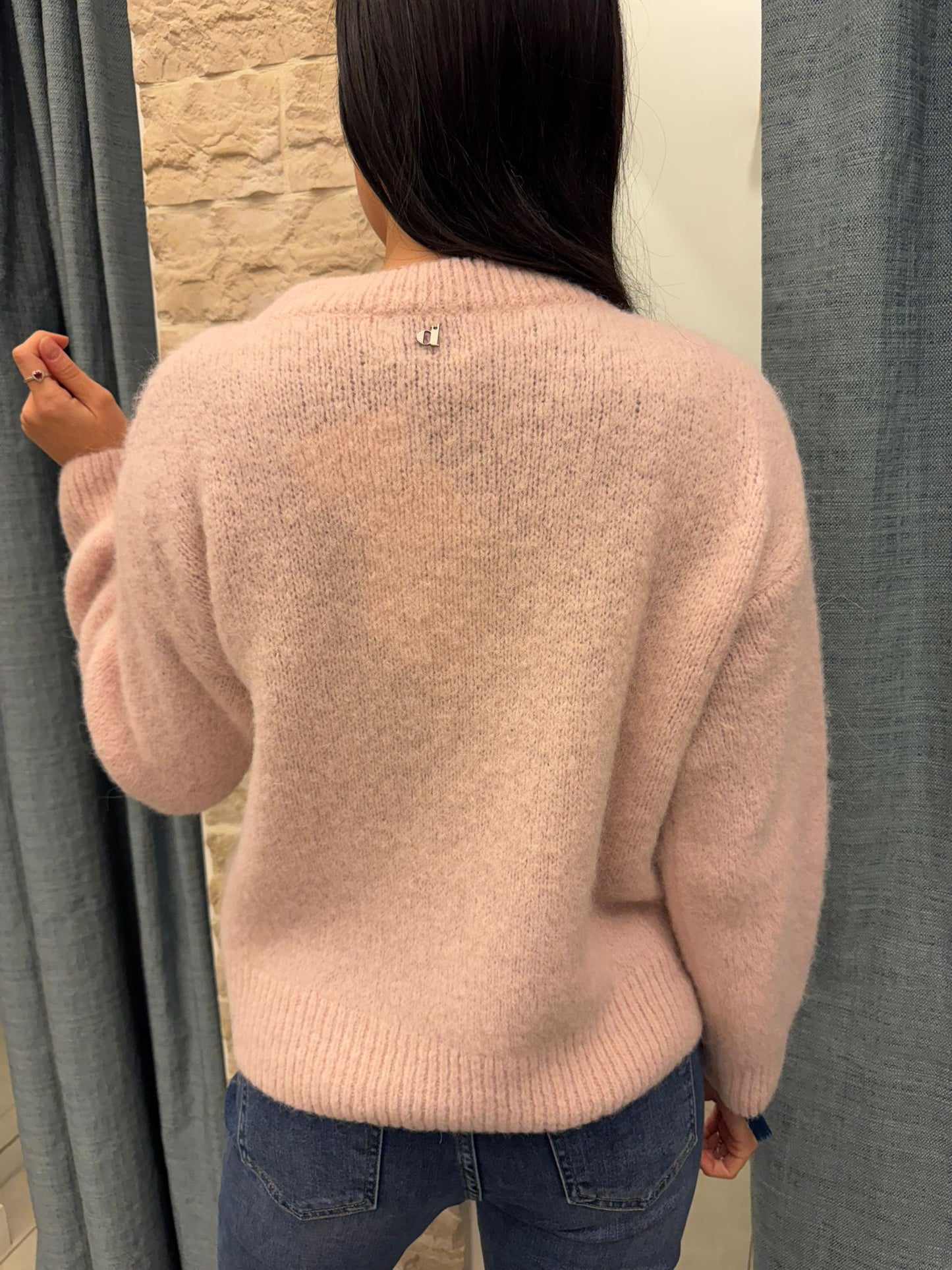 Maglione mohair treccia