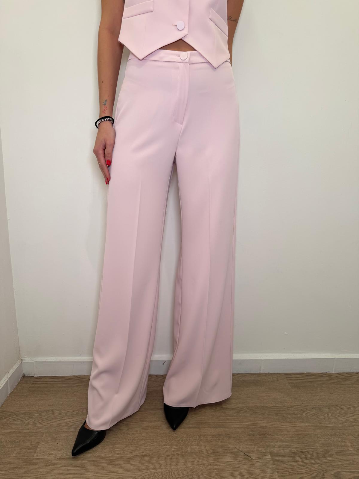 Pantalone fluido rosa