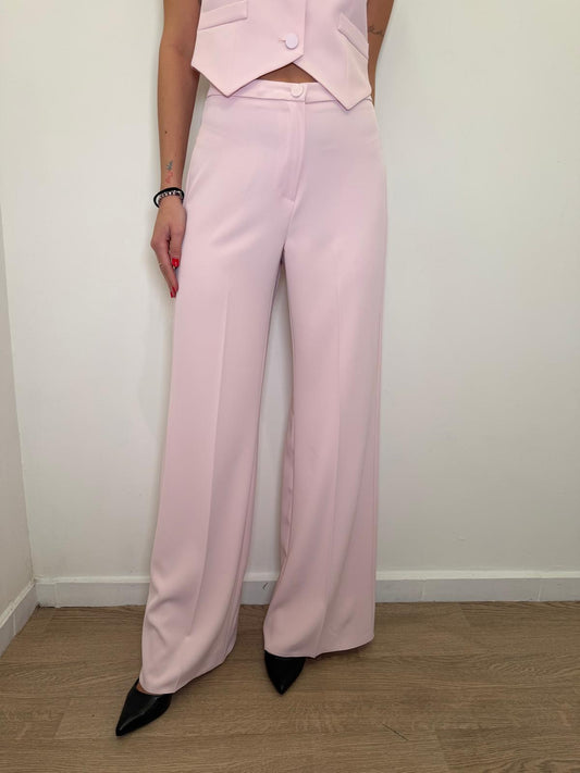 Pantalone fluido rosa