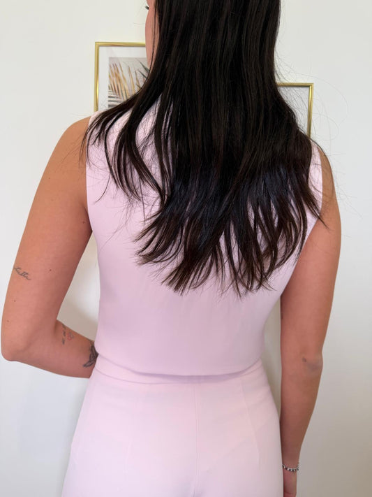 Gilet monopetto rosa