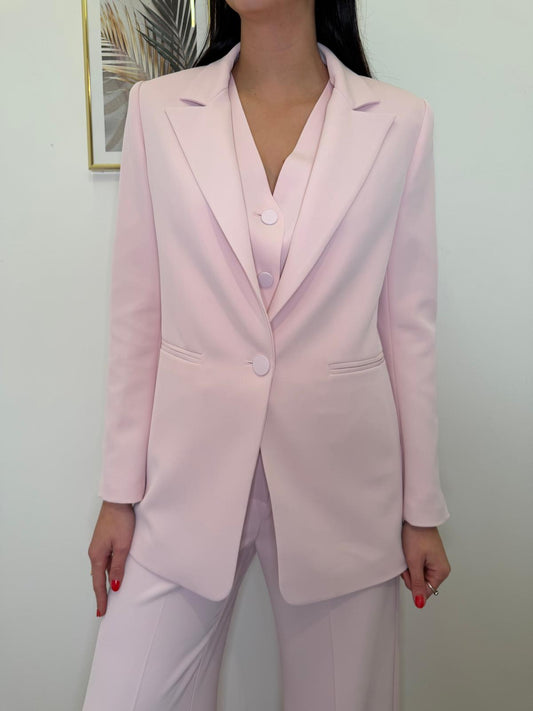 Blazer monopetto rosa