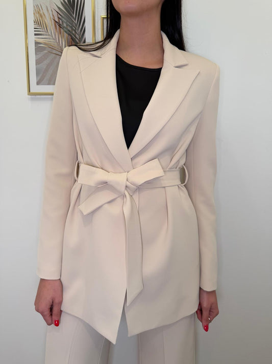 Blazer fiocco beige