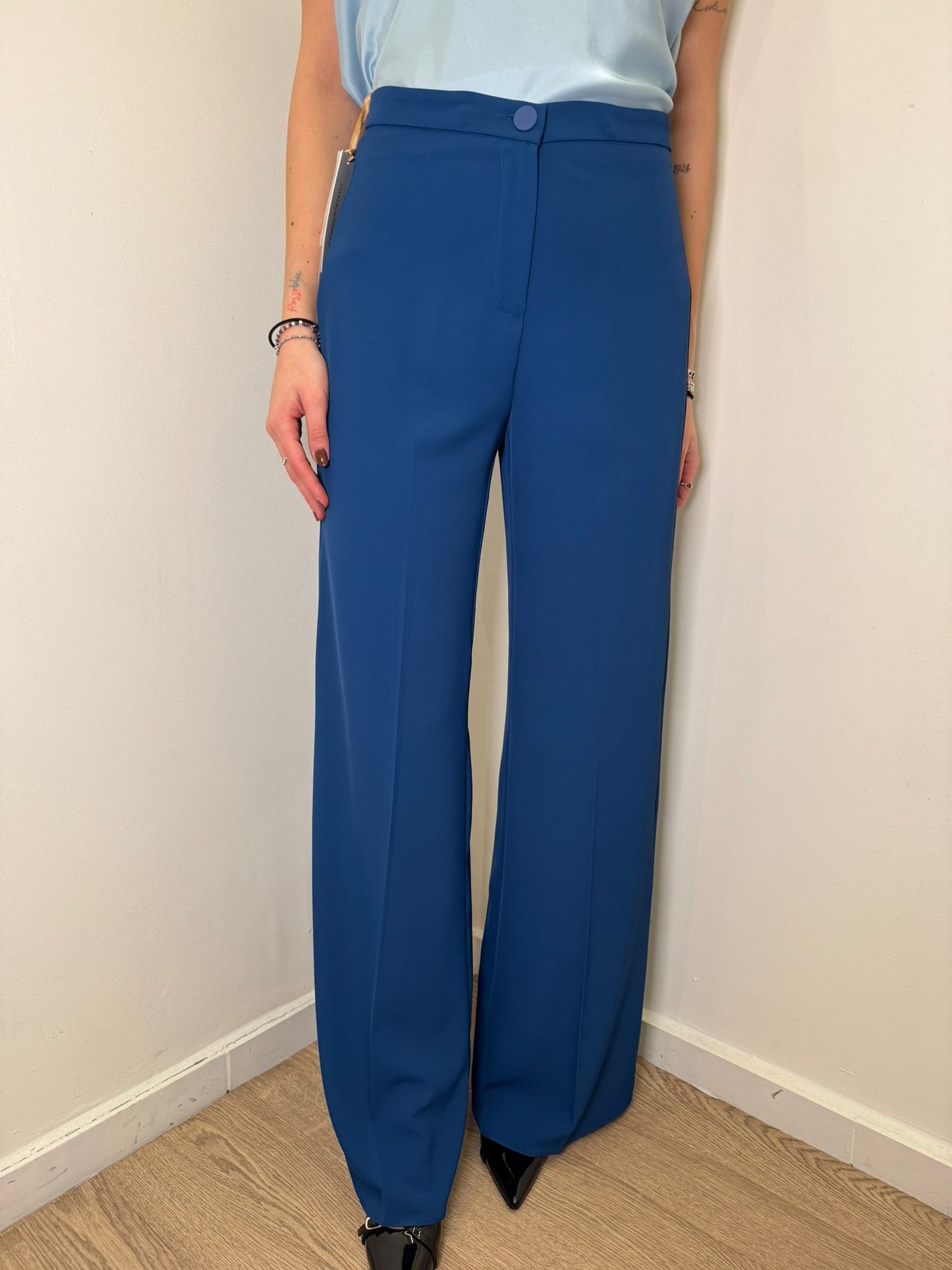 Pantalone blu brillante