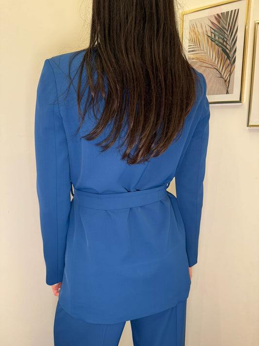 Giacca fiocco blu brillante