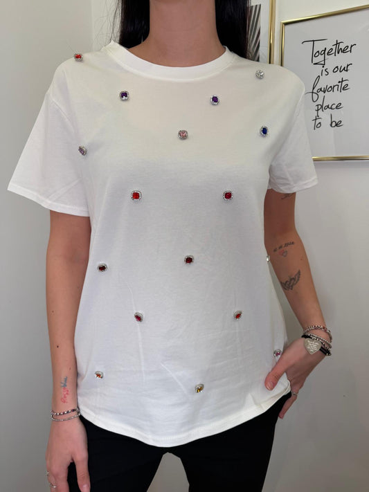 T-shirt applicazioni in pietra