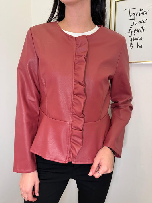 Giacchino ecopelle rouges