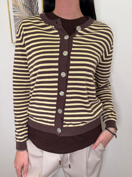 Cardigan a righe - 3 colori