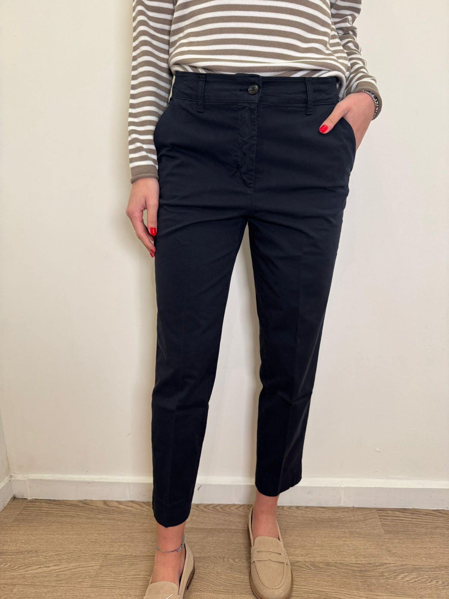 Pantalone gabardina blu