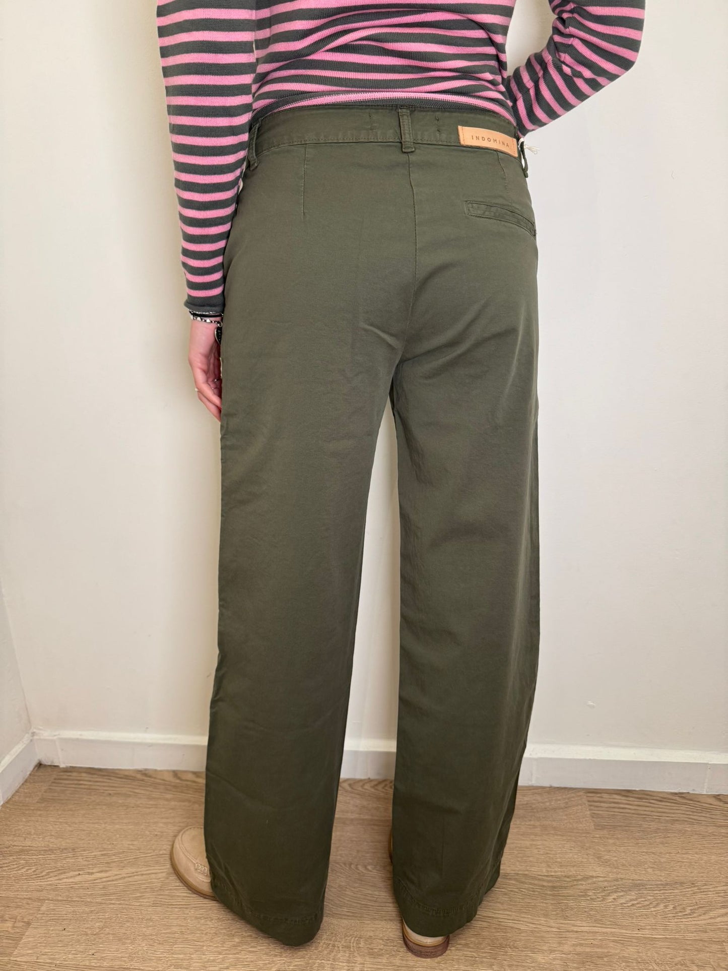 Pantalone gabardina verde
