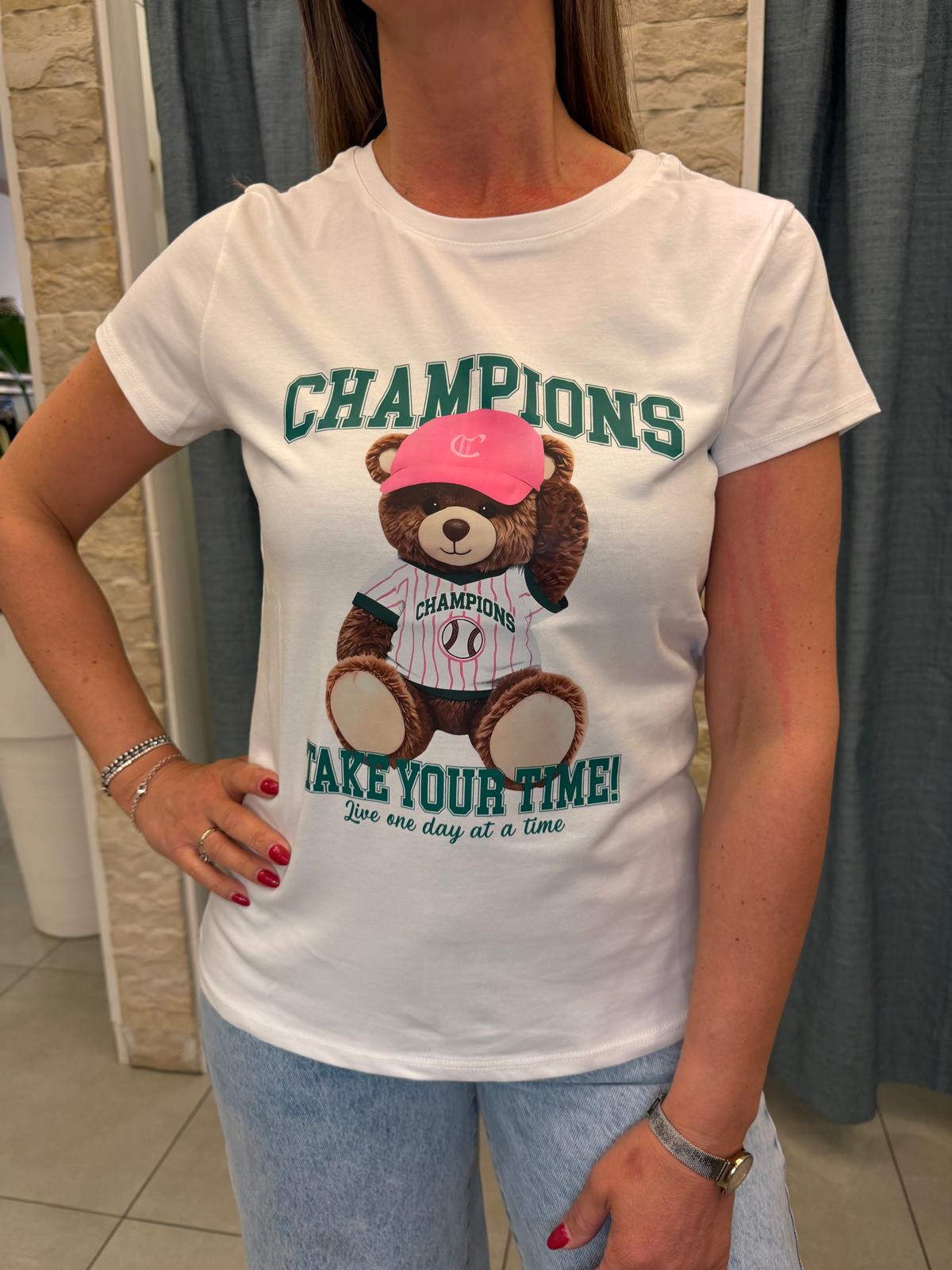 T-shirt orsetto con cappellino