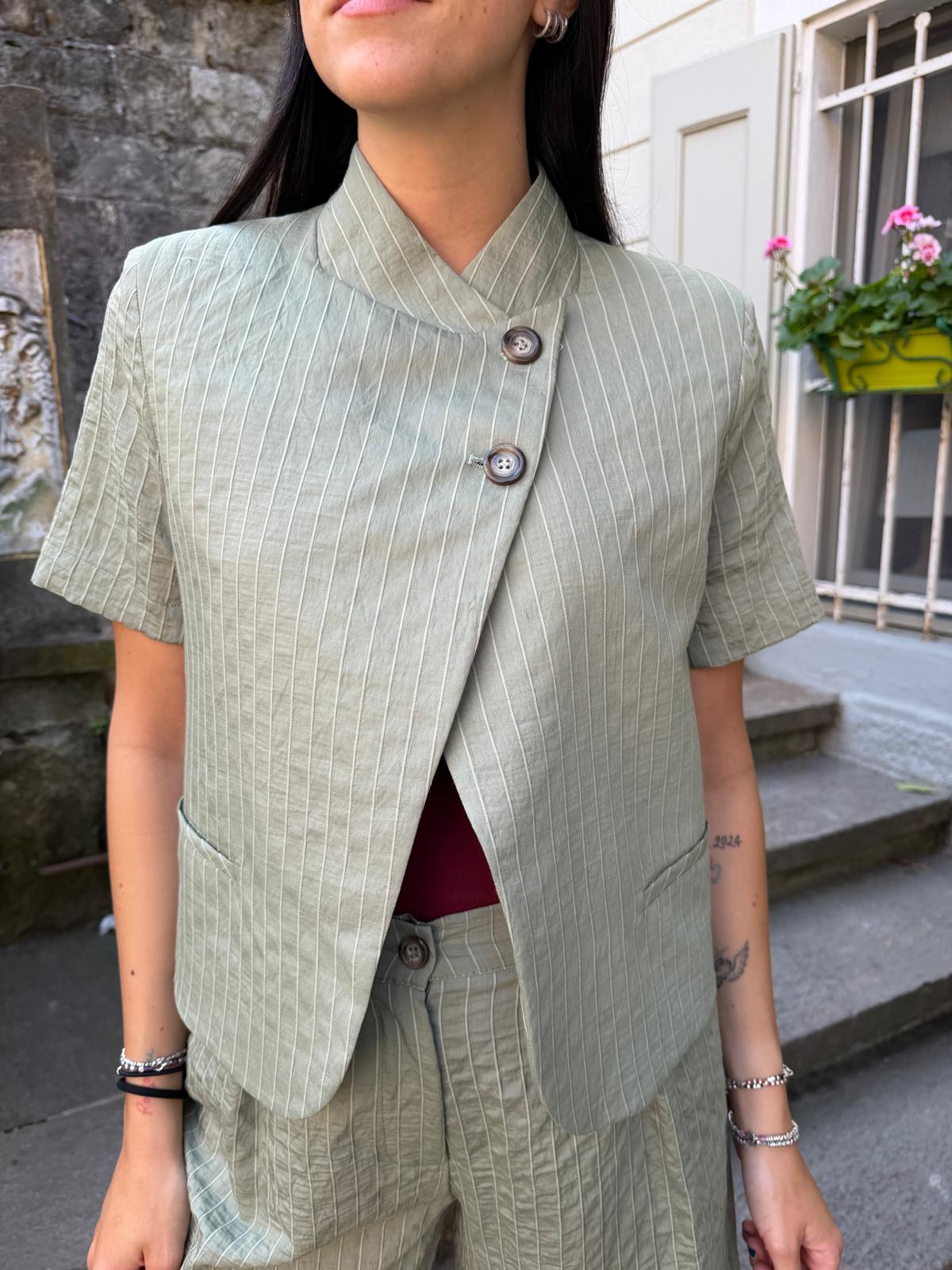 Blazer manica righe