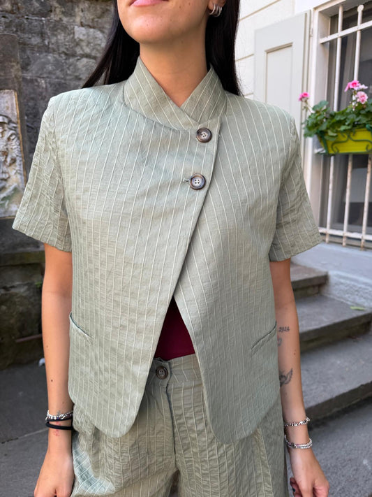 Blazer manica righe