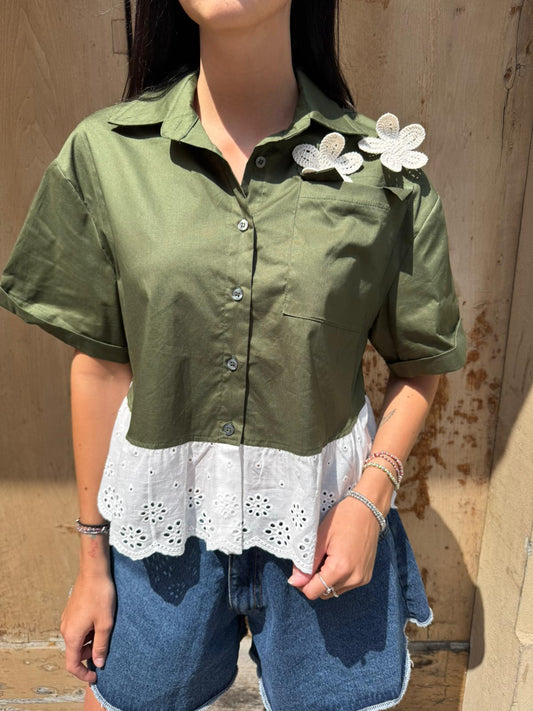 Camicia base pizzo