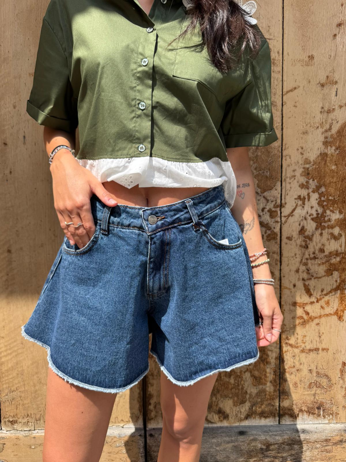Short denim farfalla