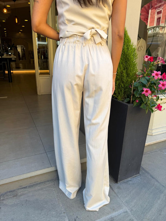 Pantalone palazzo sabbia