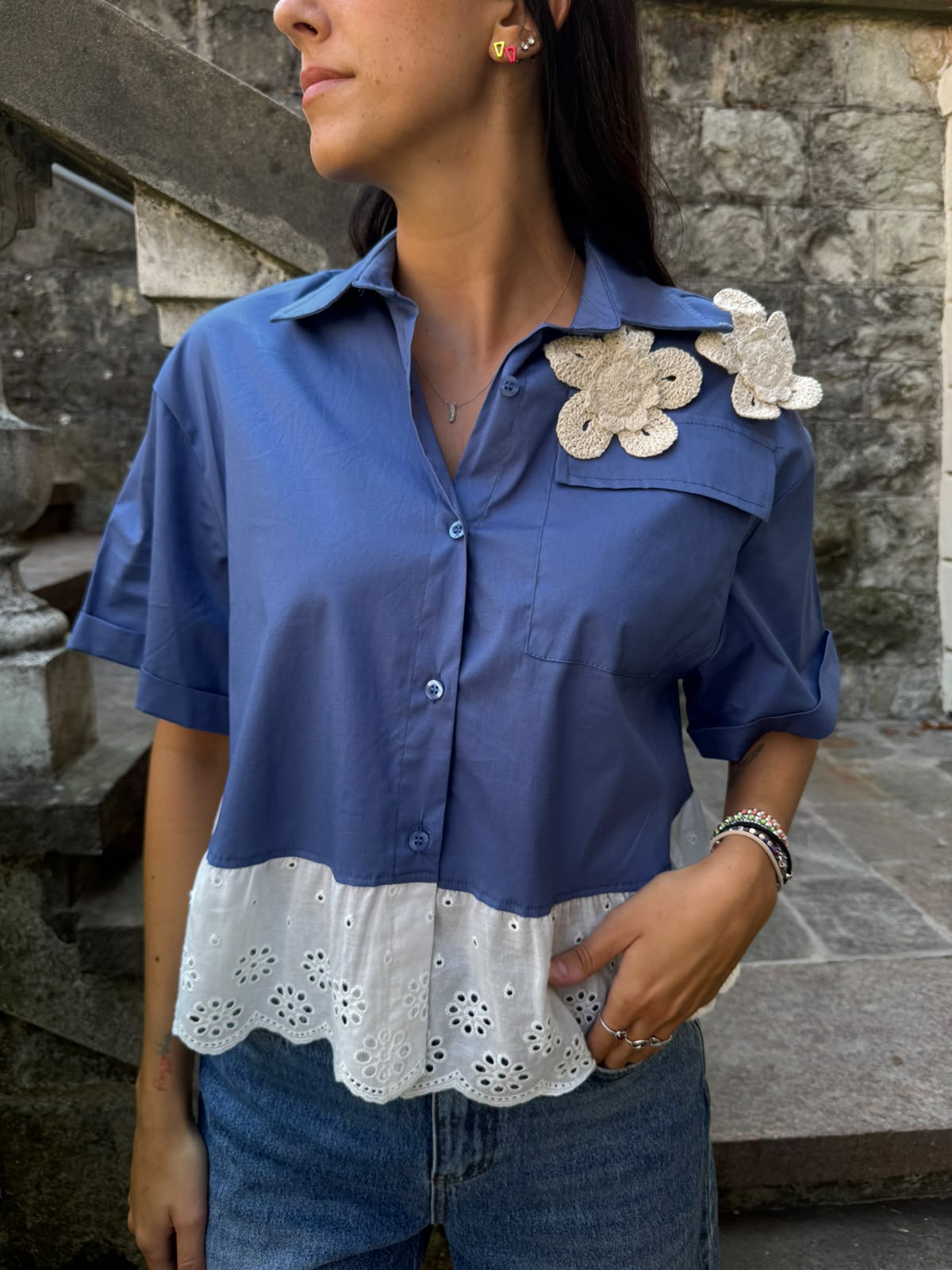 Camicia base pizzo