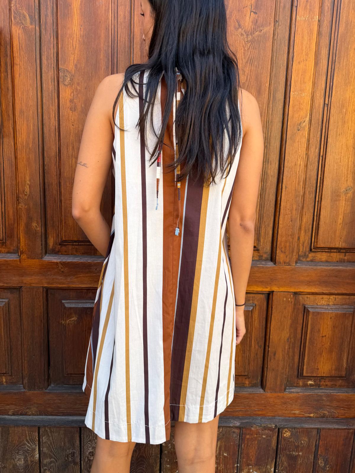 Abito cotton righe