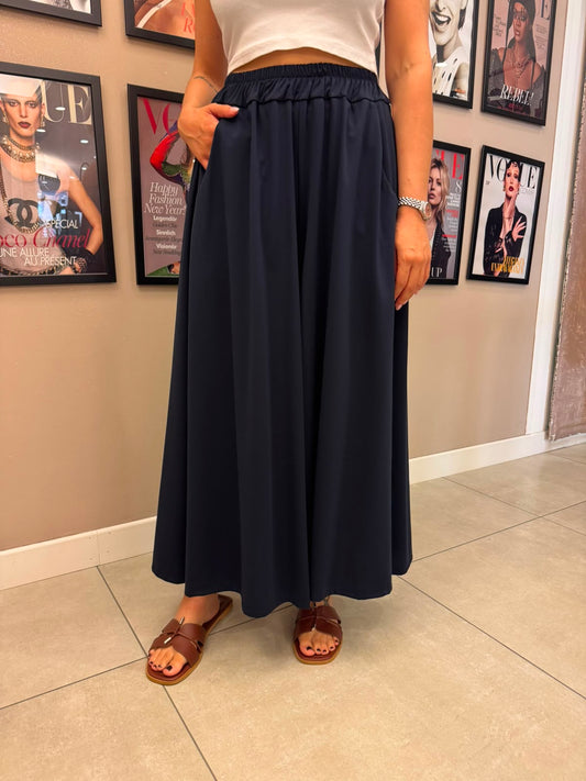 Pantalone ampio blu notte