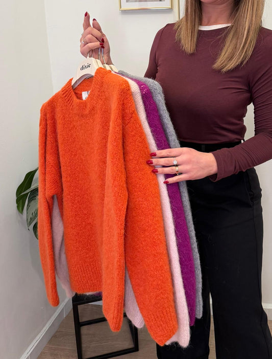 Maglione girocollo mohair