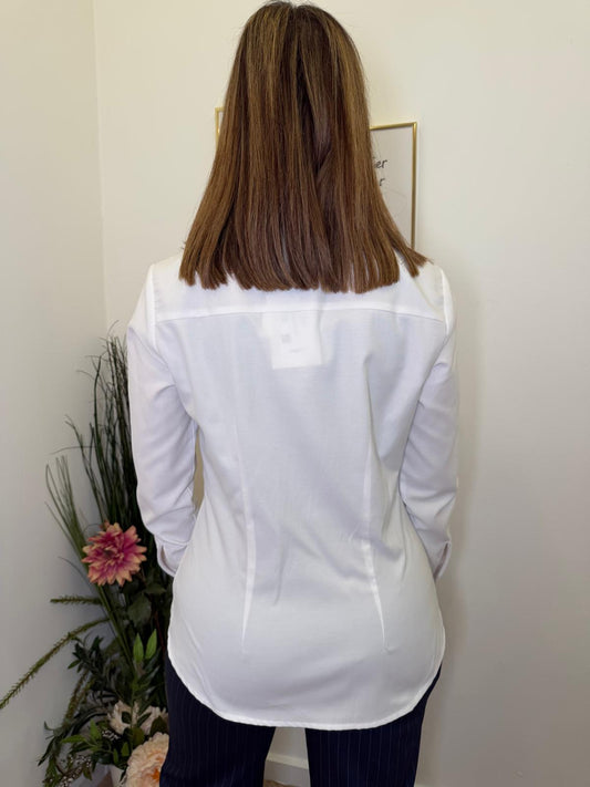 Camicia sfiancata bianca