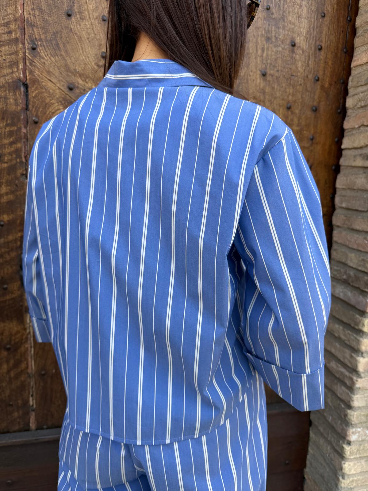 Camicia riga cotone